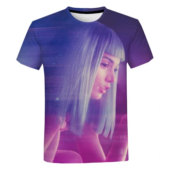 2021 Americký sci-fi Film Blade Runner 2049 3D Vytlačené T-shirt Muži Ženy Móda Bežné Krátky Rukáv Cool Tee Topy 1