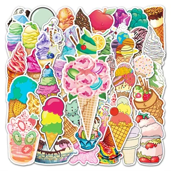 10/30/50PCS Nový Roztomilý Kreslený Ice Cream Graffiti Dekorácie Gitara Batožiny Nepremokavé Nálepky Hračka Wholesal