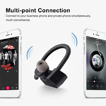 LY-20 TWS Bezdrôtový Binaural Bluetooth Slúchadlá Ear-hák slúchadlá Športové Slúchadlá Bluetooth Headset S mikrofónom pre Všetky Inteligentné telefóny