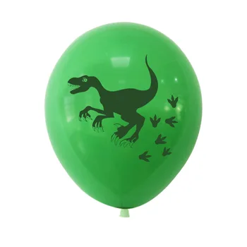 12pcs 12-palcový dinosaura tlač latex balón detí, narodeniny, party dekorácie balón lesa cartoon zvierat tému globos