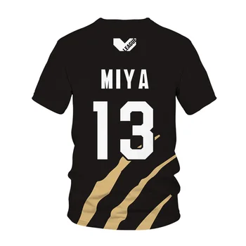 Anime Haikyuu 3D Tlač T-shirt MSBY Black Jackal Šport Bežné Muži Ženy Streetwear Tričko Fashion Tričko Topy Harajuku Oblečenie 0