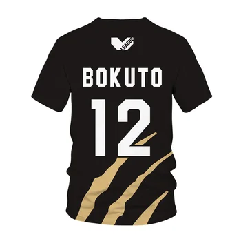 Anime Haikyuu 3D Tlač T-shirt MSBY Black Jackal Šport Bežné Muži Ženy Streetwear Tričko Fashion Tričko Topy Harajuku Oblečenie 2