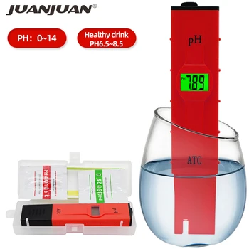 10pcs/veľa PH Tester Monitor Akvárium Bazén SPA Meter Kvality Vody Armatúry 0.00 - 14.00 pH Pre laboratóriá s podsvietením 30% Off 1