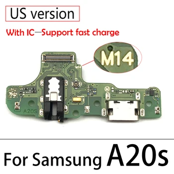 5 ks/veľa Pôvodný Nový USB Nabíjací Konektor Dock Flex Pre Samsung A10S A20S A30S A50S A70S A02S conector placa de carga atacado