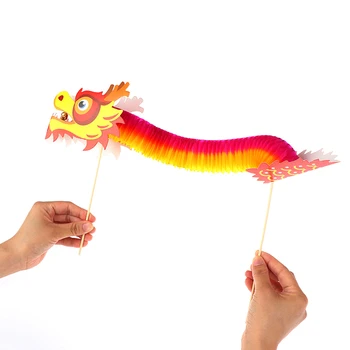 Čínsky drak kriedovom papieri omieľanie magic tkané ľudovej deti DIY vianočné hračky