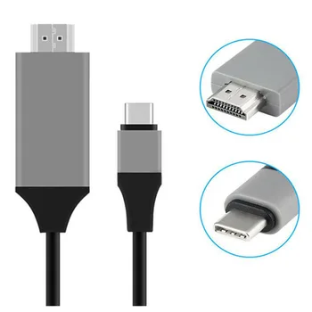 HD USB 3.1 Typ-C Na kompatibilný s HDMI HDTV Kábel 2M 4K*2K Kábel pre Samsung S8 S9 S10 Poznámka 8/9 Huawei Mate10 P20 Macbook