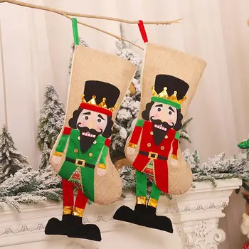 Vianočné Ponožky Vrece Vianočné Darčeky Candy Bag Taška Vianočný Strom Ornament Dekorom Vianočné Ponožky Noel Navidad Natal Šťastný Nový Rok 2022