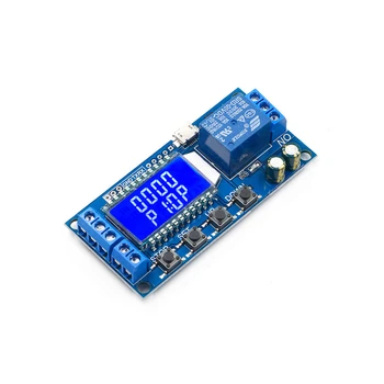 6-30V Micro USB, Digitálny LCD Displej Čas Oneskorenia Relé Modul Ovládanie Časovač Prepínač Spustenie Cyklu Modul XY-LJ02 1