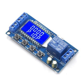 6-30V Micro USB, Digitálny LCD Displej Čas Oneskorenia Relé Modul Ovládanie Časovač Prepínač Spustenie Cyklu Modul XY-LJ02 5