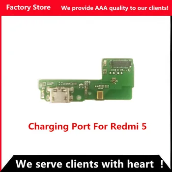 AAA Kvalitné Nabíjací Port Pre Xiao Redmi 5 USB Dock Nabíjací Port + Mikrofón Mikrofón Moto Modul Pre Redmi 5