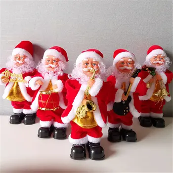 2022 Vianočné Dekorácie pre Domov Detí Nový Rok Vianočné Darčeky Hip Hudba Elektrické Santa Claus stylistom, Ozdoby 4