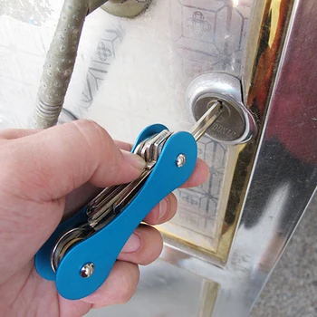 Inteligentný Kľúč Držiteľa Kompaktný Keychain Gadget Vrecku Tlačidlo Organizátor Krúžok na kľúče-Klip Karabína Zložky výchovy k DEMOKRATICKÉMU občianstvu Nástroj Kontajner Pre 2 až 15 Tlačidlá
