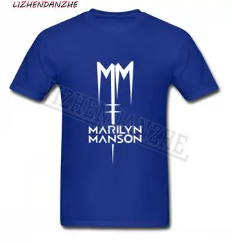 Top Rocková skupina Marilyn Manson Bavlnené tričko Tee TRIČKO Priemyselných Kovov Rocková Kapela t tričko Krátky Rukáv Rukáv Mužov Hip Hop 037 3