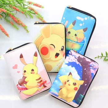 Nové Anime Pokémon Krátke Peňaženky Pikachu Eevee Snorlax PU Kožené Mince v Kabelke Peňaženku Anime Peňaženky a Kabelky deti baby dary 4