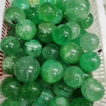 Prírodné Fluorite Crystal Ball Prírodné Zelené Quartz Výzdoba Domov Reiki Rudy Energie Kameň Liečivých Minerálnych