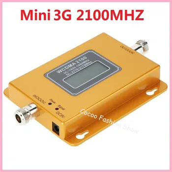 ZQTMAX Mini 3G Mobilného Signálu Zosilňovač UMTS 2100 Signálu Celulárnej siete Booster WCDMA 75dBi Repeater LCD Displej