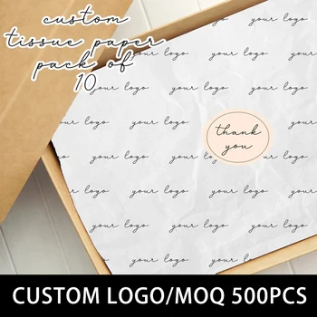 500pcs Vlastné Logo, Nový Rok Vianočné Darčekové Balenie Tissue Papiera Prispôsobiť Obale Výrobku Wrapper Pre Oblečenie, Obuv Pack