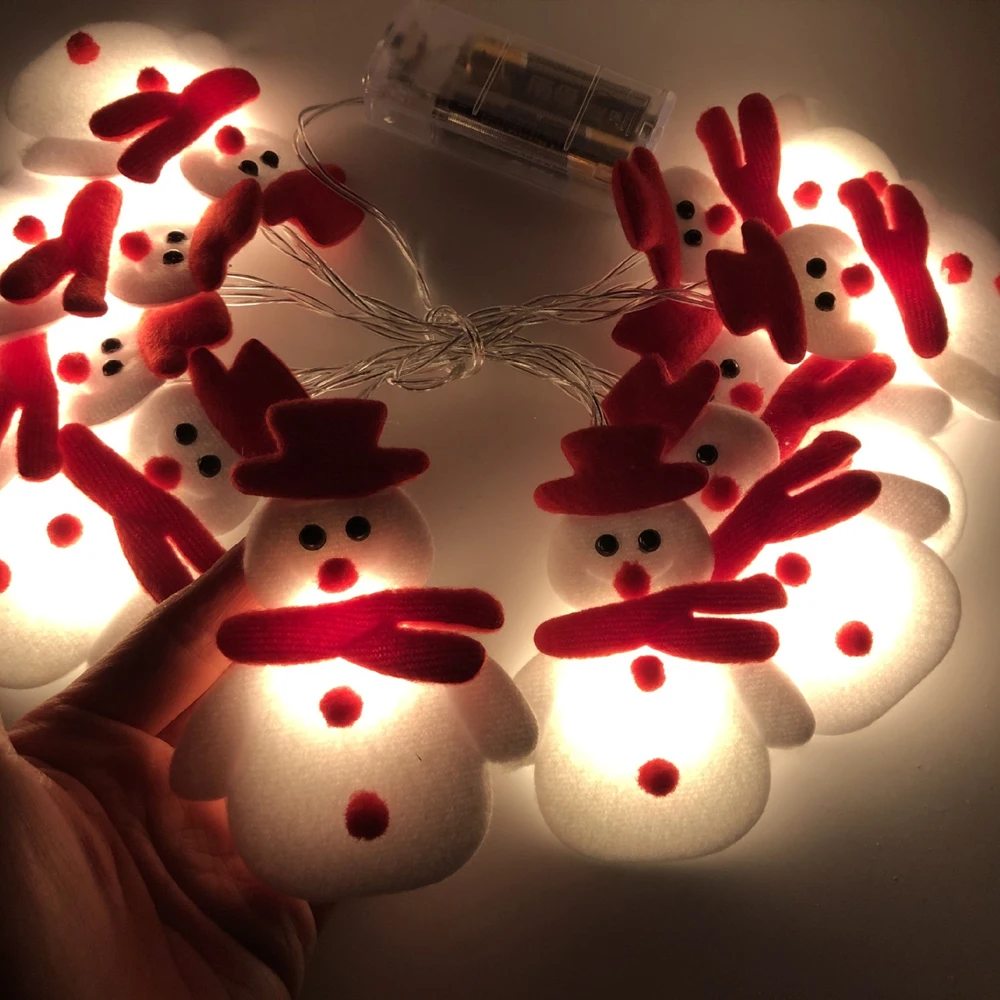 1.6 M-10 Snehuliak, Vianočný Stromček LED Girlandy String Svetlo Vianočné Dekorácie Pre Domov vianočné ozdoby 2022 Nový Rok Darčeky 4