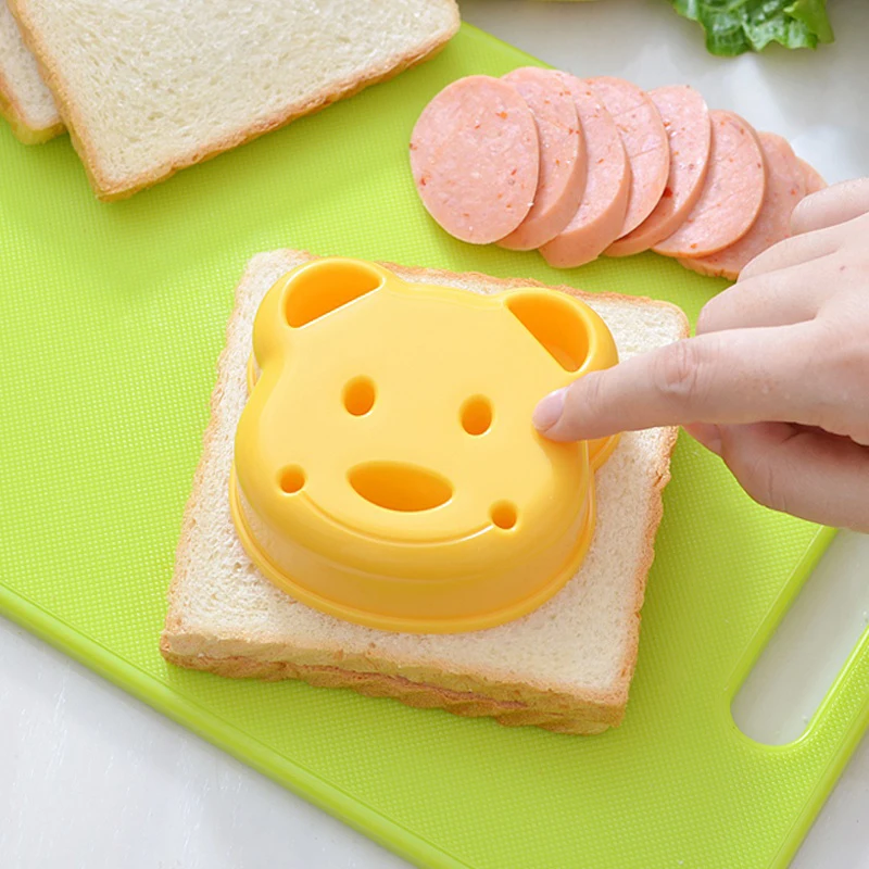 1 KS Krásne Medveď Tvar DIY Sandwich Formy Chlieb, Hrianka Plesne Sandwich Fréza Maker Kuchyňa Pečenie Pečiva Nástroje 4