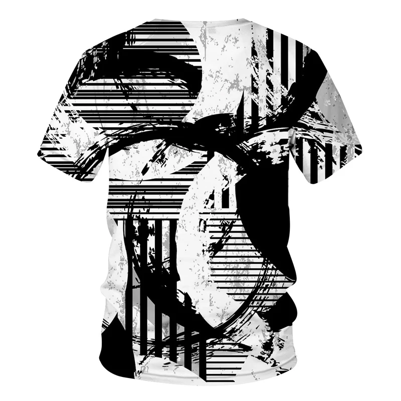 2021 Nové Letné tričko graffiti art 3D Tlač Tričká Krátky Rukáv Fashion Topy Abstraktné vzor Streetwear Zábavné Mužov oblečenie 4