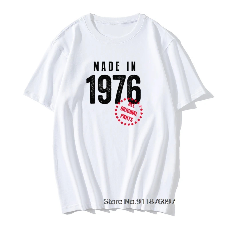 45th Darček k Narodeninám Narodil V roku 1976 T-Shirt Narodil Súčasnosti Vintage Bavlny O Neck T-Shirts Muž Manžel, Otec, Otec Grafický Topy Tees 4