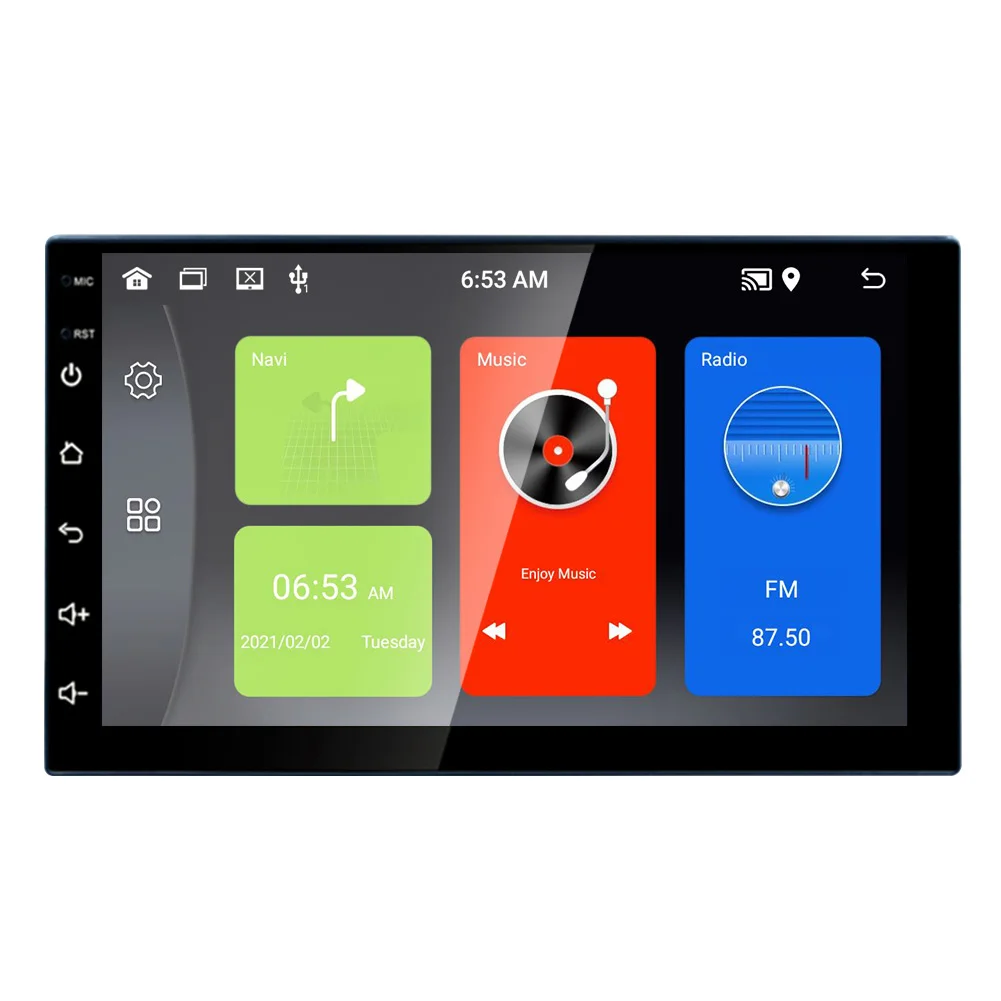 7 palcový Kapacitný Displej pre Android 10 1G+16 G Auto, WiFi, FM Rádio, Bluetooth-kompatibilné Auto Multimediálne Zvukové GPS Navigácie Playe 4