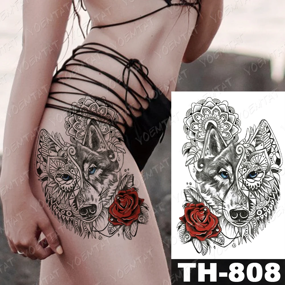 Nepremokavé Dočasné Tetovanie Nálepky Scorpion Krv Ruže, Pivónia Kvet Flash Tetovanie Žena Body Art Falošné Vody prenos Tetovanie Mužov 4