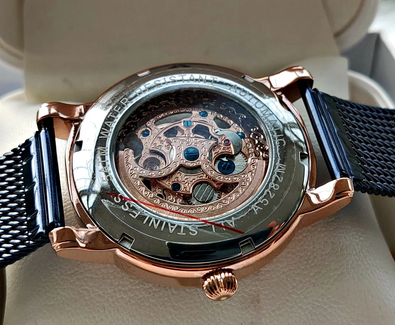 Raymond Swiss Navy Blue Kostra Dizajn otomatik muž náramkové hodinky Klasický Štýlový Model Európy, Ameriky, Módne Hodinky Švajčiarske Hodinky 4