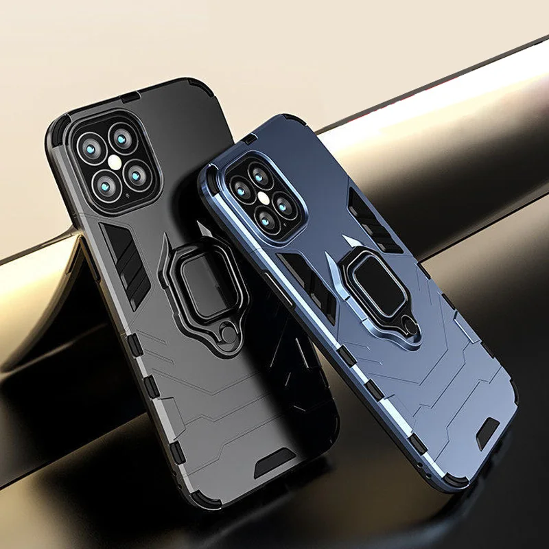 Shockproof puzdro pre Apple iPhone 12 11 Pro Xs Max XR 7 8 6 6 Plus 5 5S SE 2020 Auto Magnetický Prsteň Stáť Telefón Držiak Zadného Krytu 4