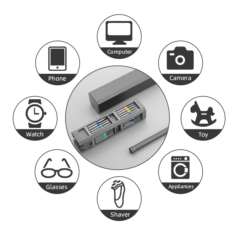 Skrutkovač Auta 30/40/44 Presnosť Magnetické Bitov Rozoberateľných skrutkovača Nastavte Mini Nástroje Prípade Smart Home PC Phone Opravy 4