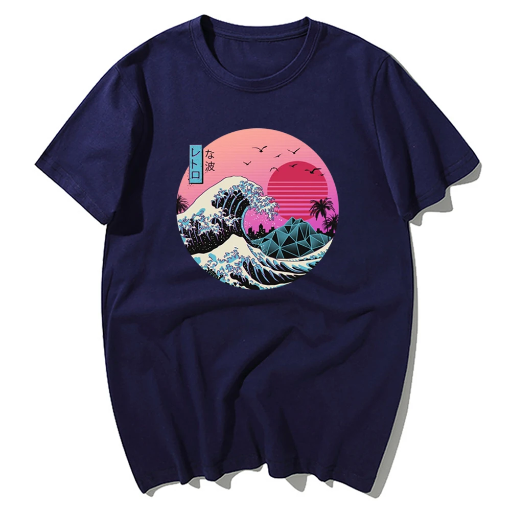 Skvelý Retro Vlna Japonských Anime T-shirt Harajuku Streetwear Bavlna Camisetas Hombre Mužov Vaporwave Zábavné Cool Hip Hop T Tričko 4