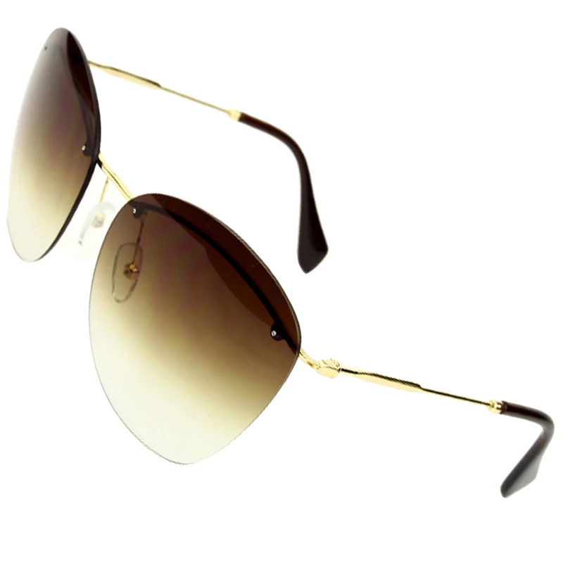 Slnečné okuliare Ženy Vonkajšie Cestovné Unisex bez obrúčok Oválne Slnečné Okuliare Dámy Mužov Jazdy Denné Nosenie UV400 Hot Predaj 4