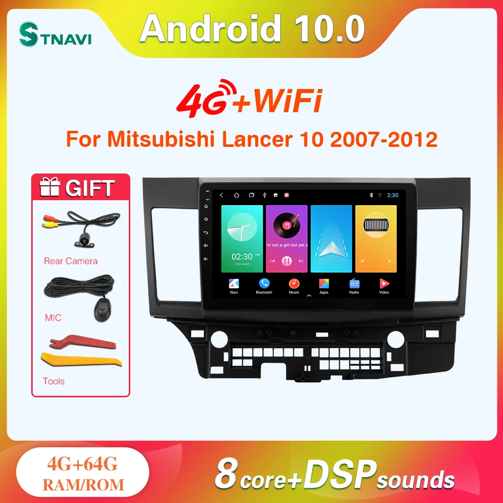 STNAVI Android 10.0 Autoradio autorádia Multimediálne Video Auto Stereo Prehrávač Pre Mitsubishi Lancer 10 2007-2012 GPS Navigácie 4