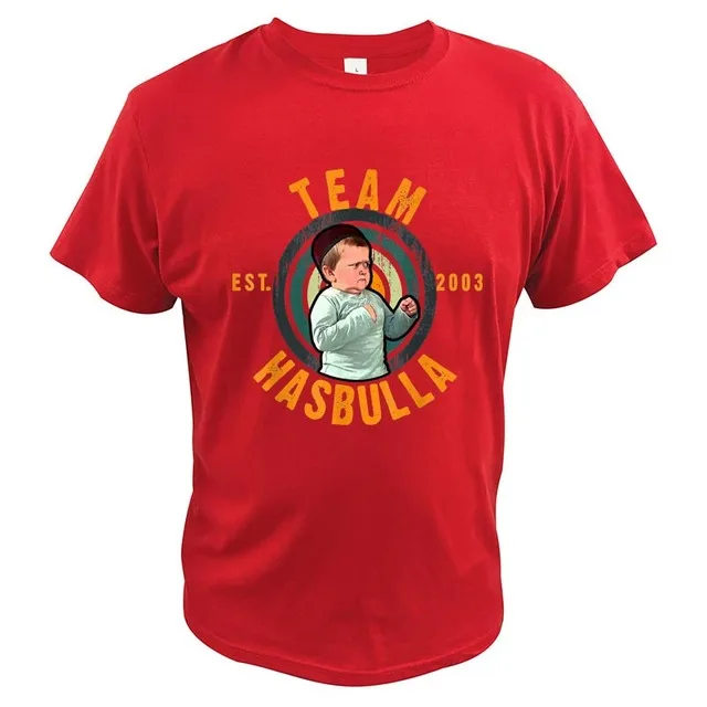 Tím Hasbulla Úsmev Klasické T-tričko Hasbulla Boj Meme Retro pánske Oblečenie Bežné Mäkké Letné Top Ázijské Veľkosť 4