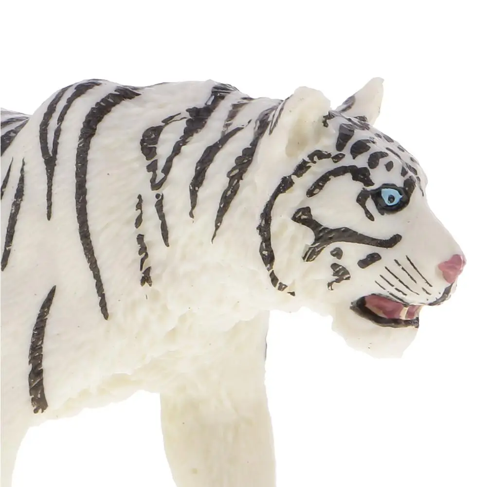 Wild Simulácia Biely Tiger Modely Zvierat Hračka Plastové Zvieracích Postáv Domova Darček Pre Deti Figúrka Bábiky Spálne Dekorácie 4