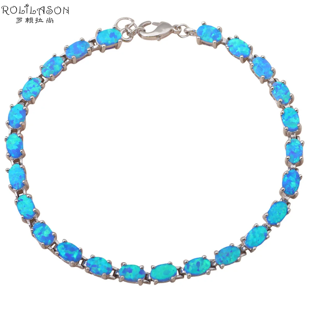 Úrad štýl Náramky Veľkoobchod a Maloobchod Špeciálneho Blue fire opal striebro módne šperky strany darčeky OB028 4