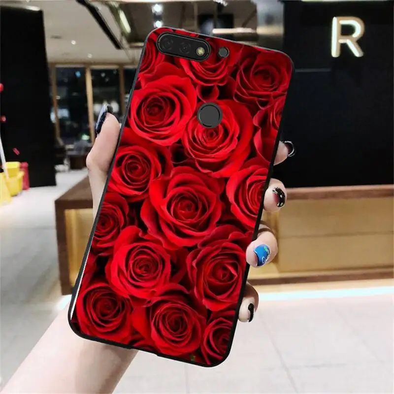 Červené Ruže Kvet Ruže Telefón puzdro Na Huawei Honor 10X lite 7C 7A 8X 9X 8A 20lite 10lite 10i 8C 7X 8S 9A Y9 Prime Y6 Y7 4