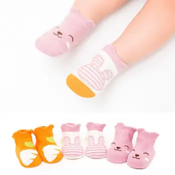 WARMOM 3 Páru Deti Ponožky Krátke Ponožky Cartoon Vzor Baby Ponožky Poschodí Ponožky Roztomilé Dieťa Príslušenstvo Mäkké Čisté Bavlnené Ponožky