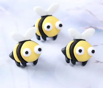 Živica Kawaii Cartoon Veľké Oko Bee Flatback Cabochon Scrapbooking Pre Telefón DIY Figúrka Remesiel Domova 1