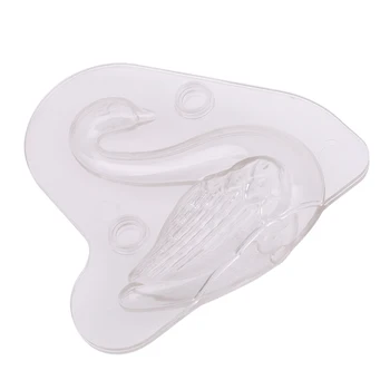 3D Swan Obuvi Tvar Plastové Čokoláda Plesne Polykarbonátu Cukrovinky Jelly Mousse Formy DIY Pečenie Zdobenie Nástroje Gadget