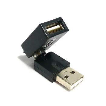 1PCS USB Mužov a žien 90 180 Otáčanie o 360 stupňov Otočná Twist rozšírenie Adaptér 5