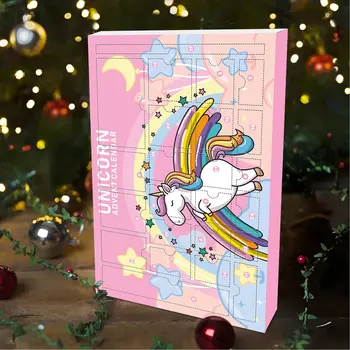 Unicorn Adventný Kalendár pre Dievča 2021 Vianoce, 24 Dní Novinka Darčeky, Jednorožec Príslušenstvo, Mince Kabelku, Šperky, Odpočítavanie Dní 1