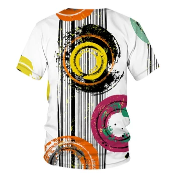 2021 Nové Letné tričko graffiti art 3D Tlač Tričká Krátky Rukáv Fashion Topy Abstraktné vzor Streetwear Zábavné Mužov oblečenie 0