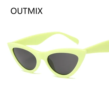2021 Módne slnečné Okuliare Ženy Značky Dizajnér Vintage Retro Trojuholníkové Cat Eye Slnečné Okuliare Oculos De Sol Transparentné Tichom UV400
