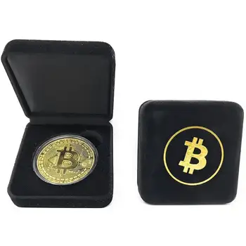 Bitcoin v Luxusných Predviesť Vydanie Box Obmedzené Fyzické Zlato Mail Mince s Displejom Prípade, písací Stôl Home Office Nápad pre FLC Fanúšikov