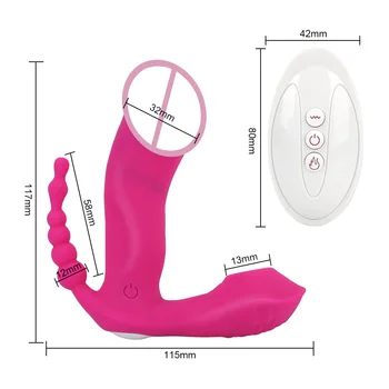 Análny Pošvy Stimulátor Klitorisu Multifunkčné Nositeľné Dildo Vibrátor 3 V 1 Sania Vibrátor Erotické Hračky, Sex Hračky pre Ženy