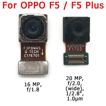 Originálne Predné, Zadné Zadná Kamera Pre OPPO F5 Plus Hlavné zadná strana Čelnej s Kamerou Modul Flex Nahradenie Opravy Náhradných Dielov