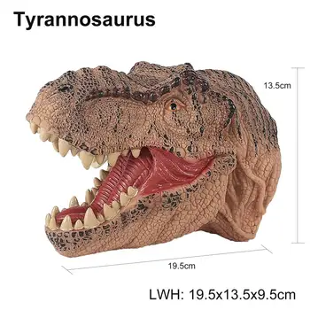 Vtipné Tyrannosaurus Simulácia Mäkké Gumové Rukavice Dinosaura Strane Bábkové Model Hračka 3