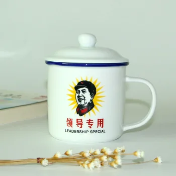 Čínsky retro hrnčeky 400 ml,Kávové Hrnčeky Camping Drinkware Bielu porcelánovú šálku čaju,Pán Mao hrnček,Káva, Mlieko, Čaj Hrnček Afternoon tea cup