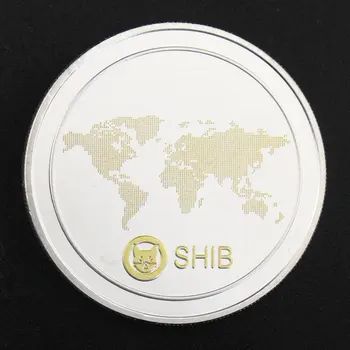 Dogecoin Vrah SHIBA Souvernir Strieborné Pozlátené Mince Fyzickej Cryptocurrency Mince Roztomilý Shiba Mince, Pamätné Mince 1